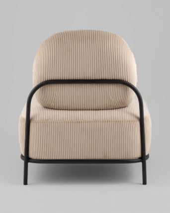 Кресло Стоун К велюр рельефный бежевый_4