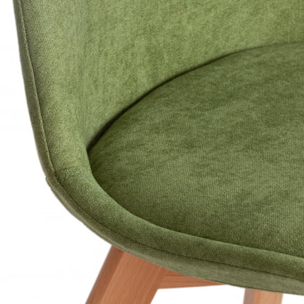 Стул TULIP SOFT (mod. 053V) дерево/пластик/ткань, 49,5 x 54,5 x 84 см, Зеленый (Green) LY1701-7_7