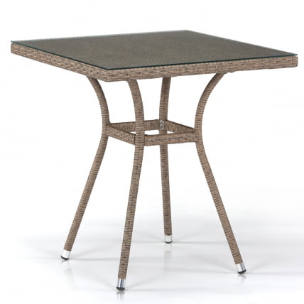 Плетеный стол T282BNT-W56-70x70 Light Brown_0
