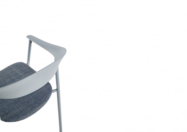 Стул Eila с подушкой пластик серый_7
