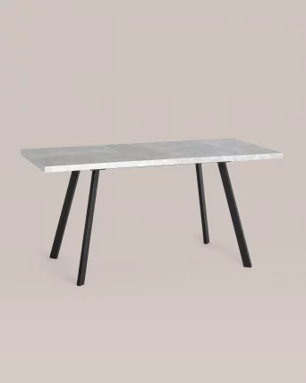 Стол обеденный раскладной Plain 116-158 Бетон-черный_3