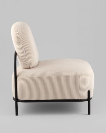 Кресло Стоун К велюр рельефный молочный_6