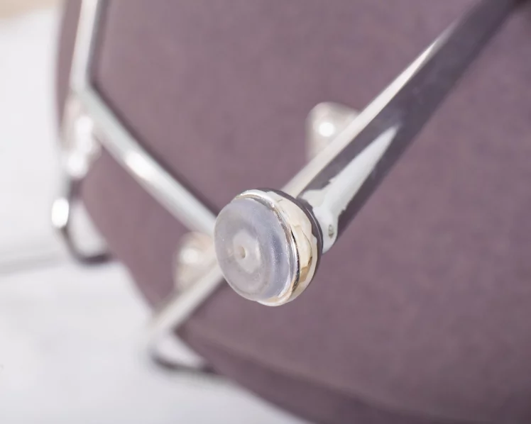 Кресло дизайнерское DOBRIN EMILY Серая ткань AF7_10