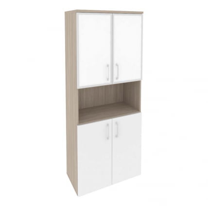 Шкаф высокий широкий ONIX O.ST-1.4R white Дуб Аттик/Белый_0