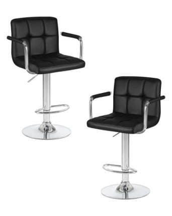 Стул барный DOBRIN KRUGER ARM (черный) 2 шт_0