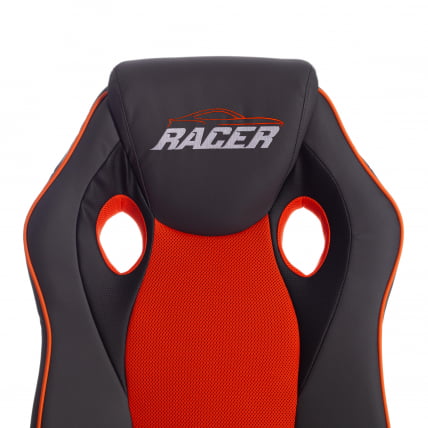 Кресло RACER кож/зам/ткань, металлик/оранжевый, 36/07 Кресло RACER кож/зам/ткань, металлик/оранжевый, 36/07_6