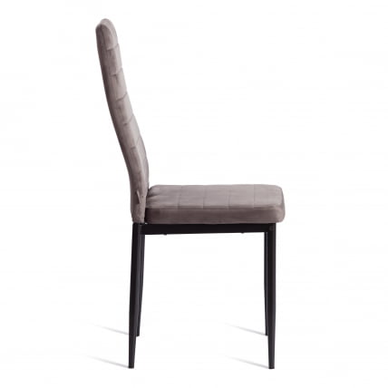 Стул Easy (mod. JSC02-1) металл, флок, 41 х 52 х 96 см, Dark grey (темно-серый) HLR24 / черный_1