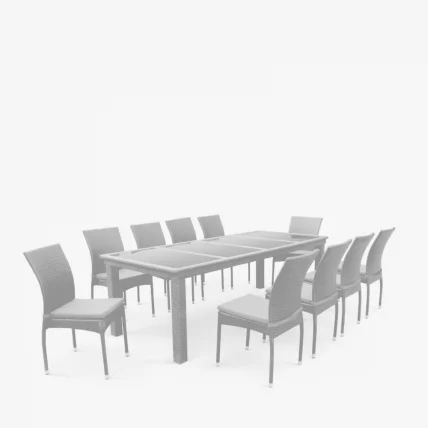 Комплект плетеной мебели T438/Y380C-W85 Latte 10PCS + подушки Комплект плетеной мебели T438/Y380C-W85 Latte 10PCS + подушки_0