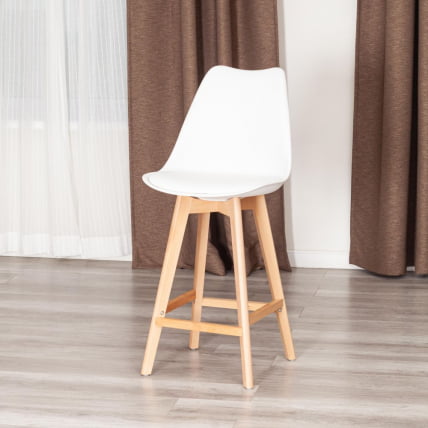 Стул барный TULIP BAR (mod. C1014H-1) / 2 шт. в упаковке пластик/дерево, 42 х 47,5 х 104 см, White (Белый) 70029/ натуральный Стул барный TULIP BAR (mod. C1014H-1) / 2 шт. в упаковке пластик/дерево, 42 х 47,5 х 104 см, White (Белый) 70029/ натуральный_2