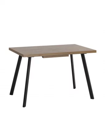 Стол обеденный раскладной Plain раскладной 116-158*74 Дуб Ка/черный_0