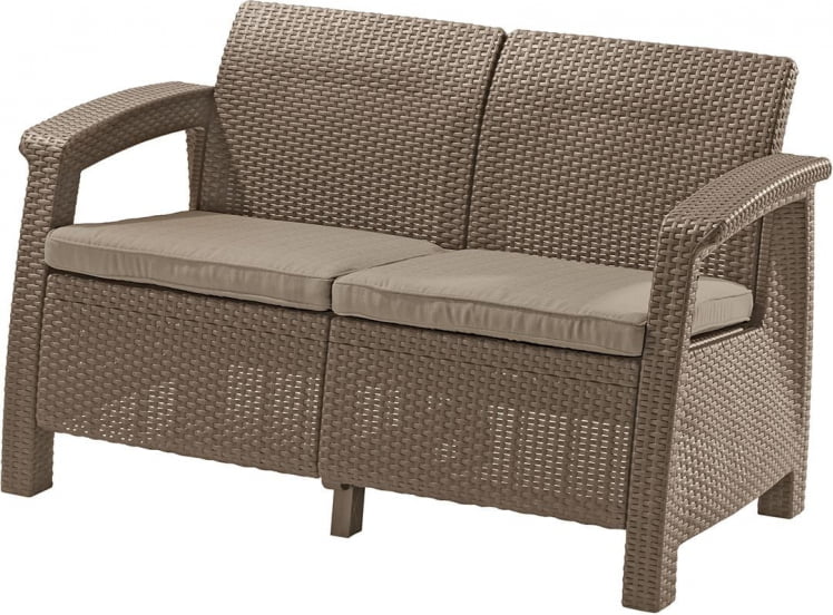Диван двухместный Corfu Love Seat капучино_0