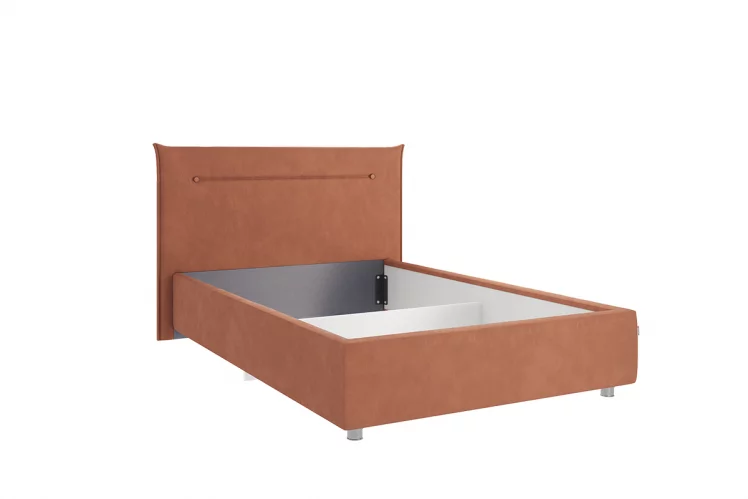 Кровать 1.2 Альба КМ1.2-16 персик (велюр)_1