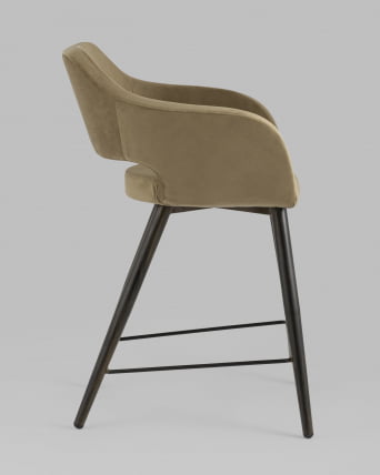 Стул полубарный Саймон ПЛ велюр Капучино_2