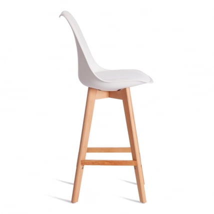 Стул барный TULIP BAR (mod. C1014H-1) / 2 шт. в упаковке пластик/дерево, 42 х 47,5 х 104 см, White (Белый) 70029/ натуральный Стул барный TULIP BAR (mod. C1014H-1) / 2 шт. в упаковке пластик/дерево, 42 х 47,5 х 104 см, White (Белый) 70029/ натуральный_1