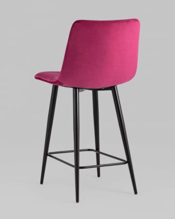 Стул полубарный Джанго 60 см велюр Винный_4