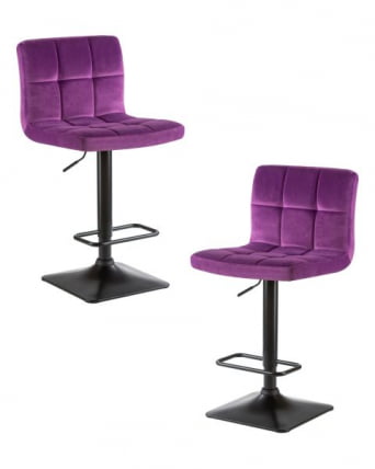 Стул барный DOBRIN DOMINIC (фиолет велюр (MJ9-58)) 2 шт_0