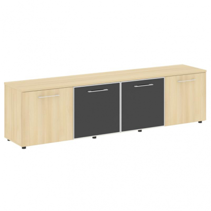 Тумба модульная Ялта ЛТ.ТС-4.5 блаcк Акация Лорка/Стекло Блаcк 2188*450*580 / LT.TS-4.5 black Black_0
