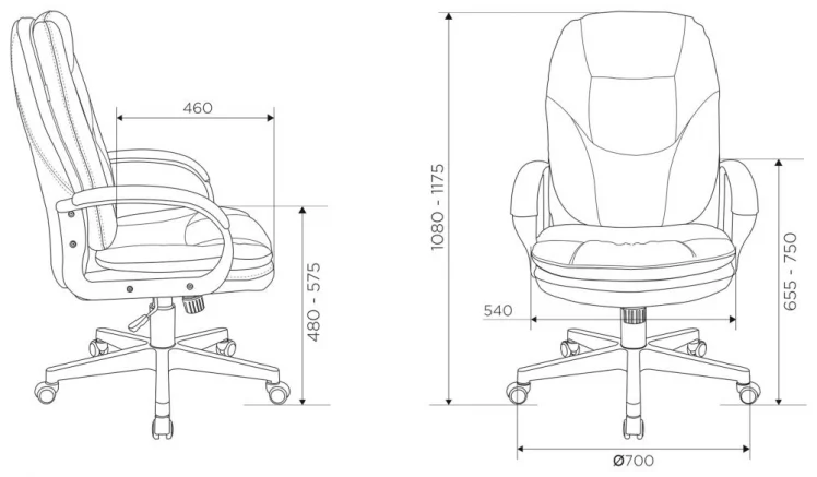Кресло руководителя Бюрократ CH-868N Fabric черный Light-20_6