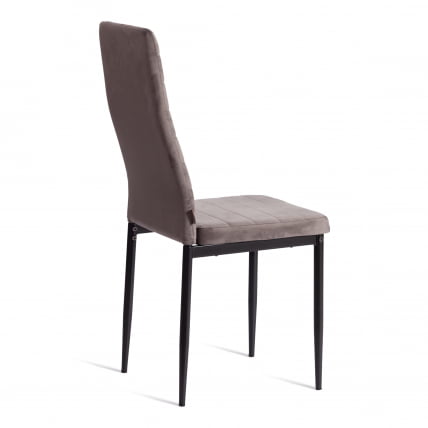 Стул Easy (mod. JSC02-1) металл, флок, 41 х 52 х 96 см, Dark grey (темно-серый) HLR24 / черный_2