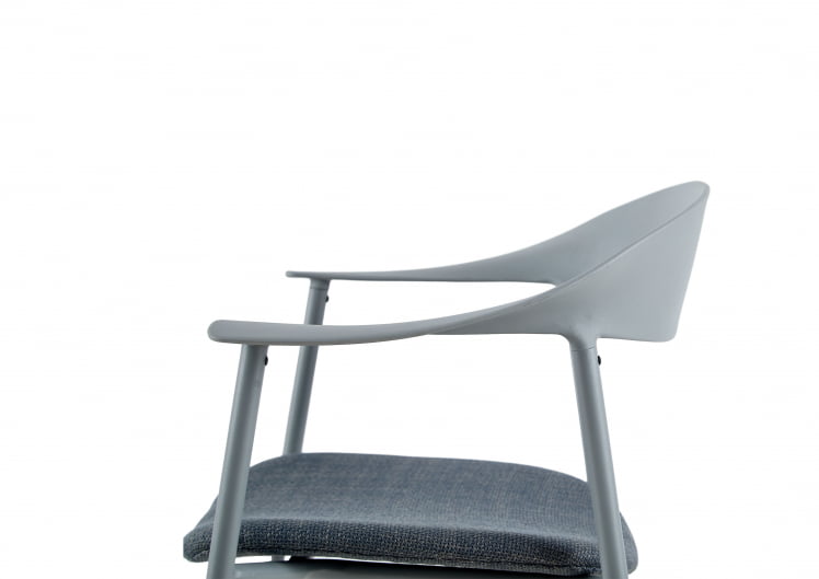 Стул Eila с подушкой пластик серый_6