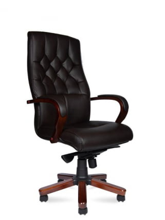 Кресло офисное Боттичелли P2338-L0828 leather Темно-коричневая_0
