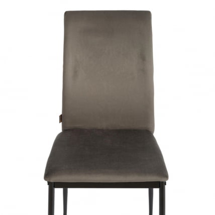 Стул CAPRI (mod. BC565-DC) металл, флок, 43 х 53 х 92 см, Dark grey (темно-серый) HLR24 / черный_10