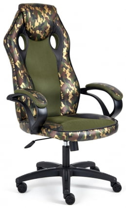Кресло RACER GT MILITARY кож/зам/ткань, хаки/хаки, TW 28_0
