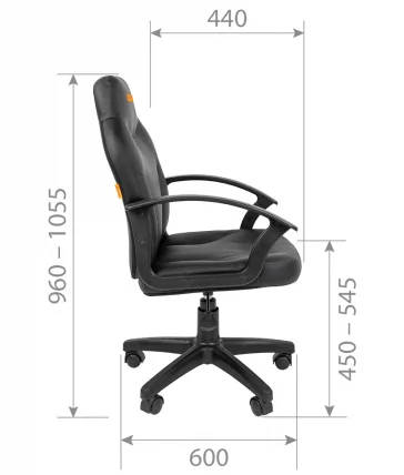 Офисное кресло для оператора CHAIRMAN 210 экокожа Черный_4