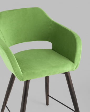 Стул полубарный Саймон ПЛ велюр Травяной_7