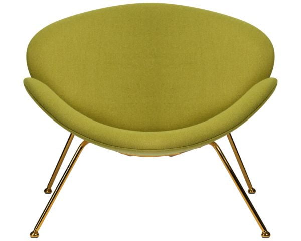 Кресло дизайнерское ДОБРИН ЕМИЛЙ (светло-зеленая ткань АФ3, золотое основание) 2 шт / DOBRIN EMILY AF3,_6