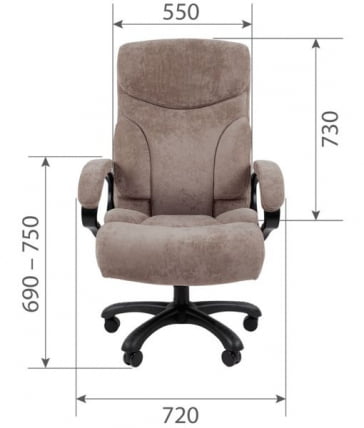 Офисное кресло CХАИРМАН ДОМ (Хоме) 401 Темно-серый / CHAIRMAN (Home)_3