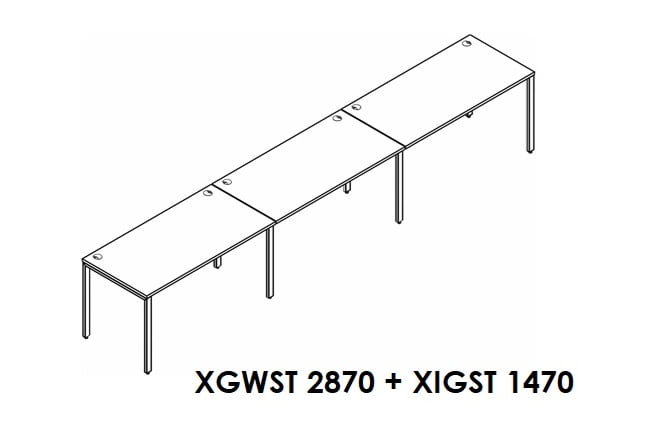 Составная рабочая станция XTEN GLOSS XGWST 2870 + XIGST 1470 Бук Тиара_0