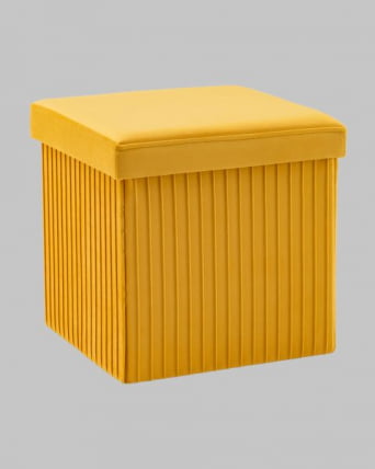 Пуф складной с ящиком Store Square желтый_0