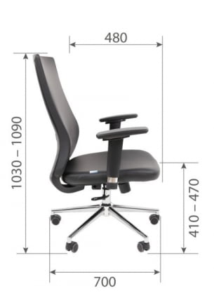 Офисное кресло CHAIRMAN 500 LUX БП экокожа Черный_12