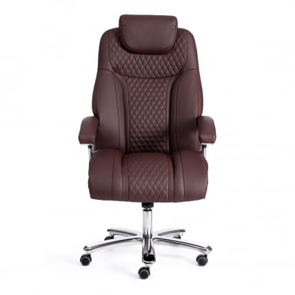 Кресло офисное Труст (макс) кож/зам, коричневый/коричневый стеганный/коричневый, 36-36/36-36/6/36-36/06 / Trust (max)_4