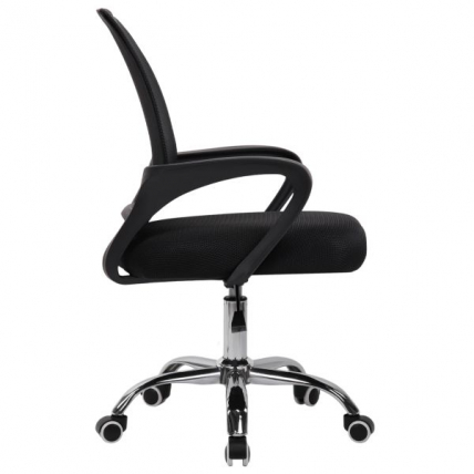 Кресло CROMEX (КРОМЕКС) Top CH-695 ХРОМ сетка/ткань TW черное_5