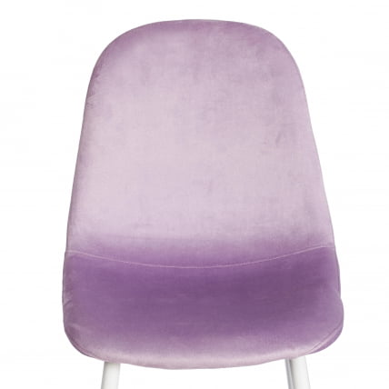 Стул BREEZE (mod. 4724) вельвет/металл, 44 х 53 х 87 см, Light lavander (светло-лавандовый) HLR26 / белый_5