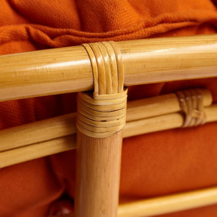Кресло PAPASAN 23/01 W /с подушкой/ диаметр подушки 122 см, 115х101х104 см, Honey (мед), ткань Оранжевый, С 23_5