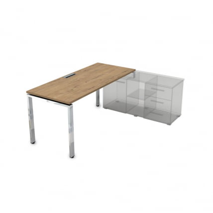 Стол рабочий, прямолинейный три опоры, правый GLOSS LINE НСТП-П.995 Teakwood_0