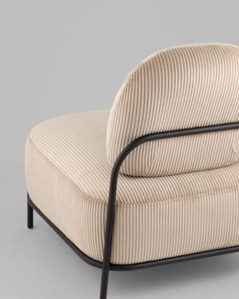 Кресло Стоун К велюр рельефный бежевый_6