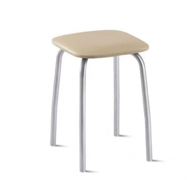 Табурет кухонный 320х320 мм Кофе с молоком/Алюминий_0