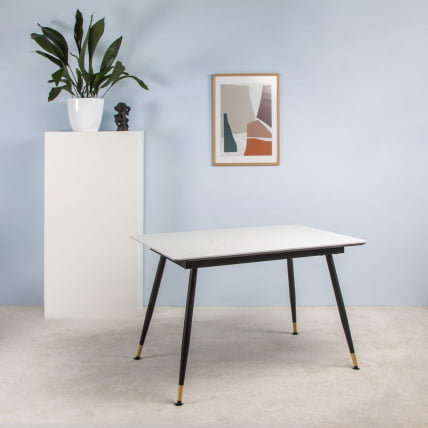 Стол раздвижной Месси 140-180 Мрамор бьянко_4