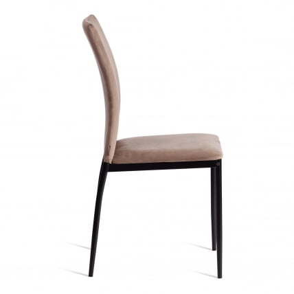 Стул CAPRI (mod. BC565-DC) металл, флок, 43 х 53 х 92 см, Beige (бежевый) HLR8 / черный_1