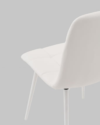 Стул Одди НЕВ экокожа белый белые ножки / NEW_7