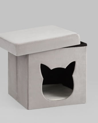Пуф складной с ящиком Store Pet серый_4