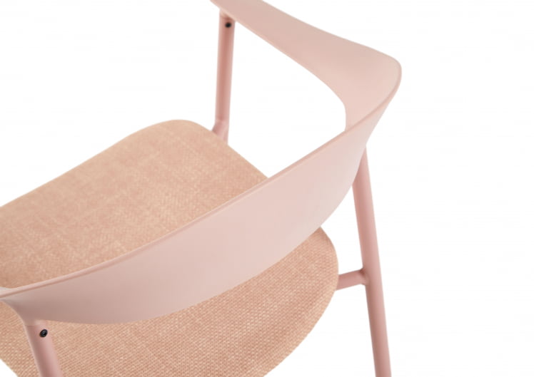 Стул Eila с подушкой пластик розовый_9