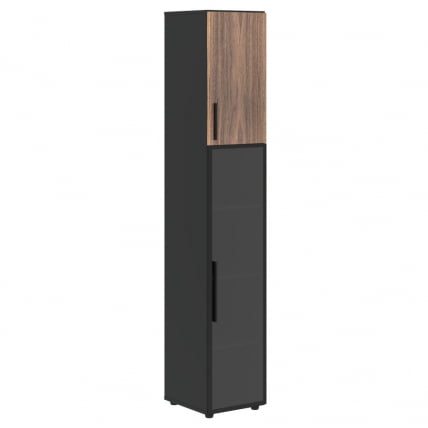 Шкаф-колонка комбинированный (правый) VELION VENEER VRHCS 40.2 R Американский орех Яшма черная_2