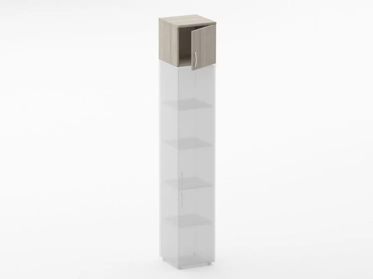 Антресоль узкая Glassy 6.04.13Пр Дуб сантана светлый_1