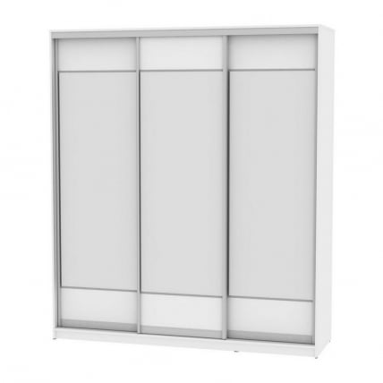 Шкаф-купе B-230х200х60-3(Белый-D8D8D8)_0