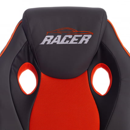 Кресло RACER кож/зам/ткань, металлик/оранжевый, 36/07 Кресло RACER кож/зам/ткань, металлик/оранжевый, 36/07_7